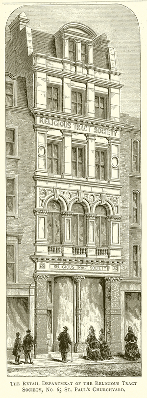 The Retail Department of the Religious Tract Society, no. 65 St. Paul's Churchyard (engraving)