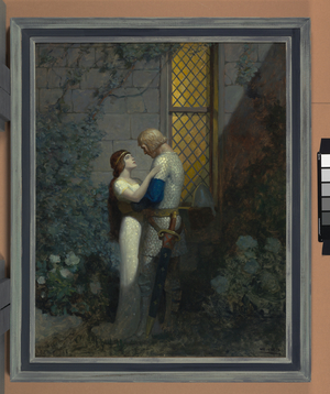"Oh, gentle knight," said la Belle Isolde, "full woe am I of thy departing", 1917 (oil on canvas)