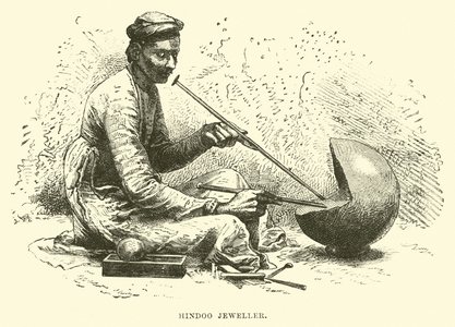 Hindoo jeweller (engraving)