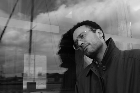 Portrait of Thomas-Chatterton Williams (b/w photo, May 23, 2021)