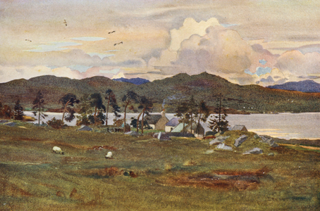 Lochinvar, with the keeper's house (colour litho)