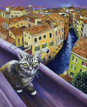 Cat Of Venice 1997 (oil on canvas)