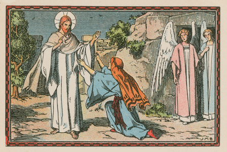 Scene from the life of Jesus (coloured engraving)