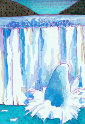 Perito Moreno Glacier, Argentina, (watercolour)
