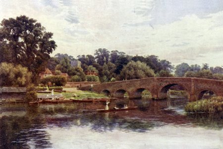 Sonning Bridge (colour litho)