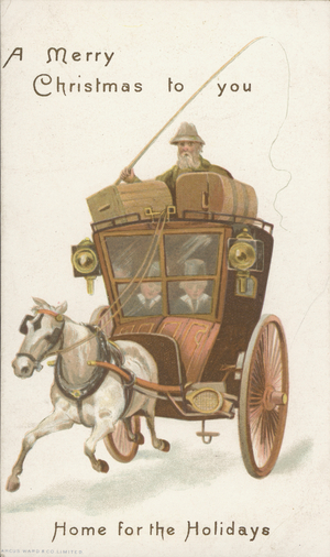 Christmas card (colour litho)