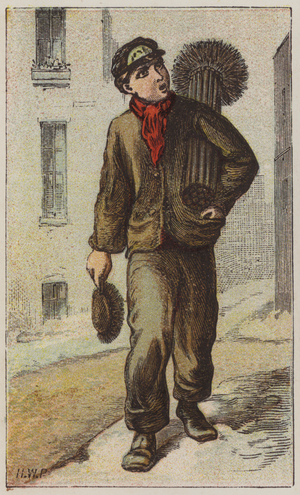 Chimney Sweep (colour litho)