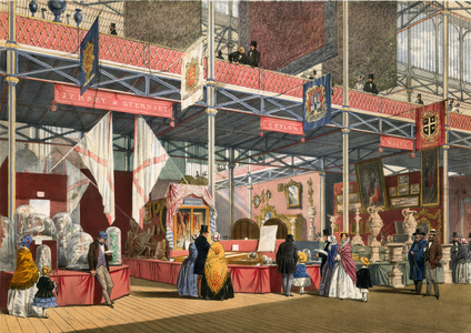 Guerney and Jersey, Malta and Ceylon, Great Exhibition, 1851 (coloured engraving)