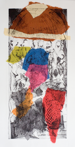 Pentecost, 2014 (collagraph plate mono prints on chine colle paper)