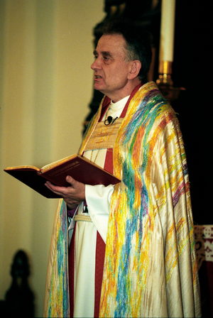 Kristiansand 19990307 Marriage of Bishop Olav Skjevesland in Kristiansand Cathedral. Bishop and Preses …, 1999 (photo)