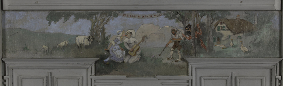 Pierrot et Colombine - Model for Jean Coquelin's dining room, Villa Longchamp, Neuilly, circa 1900 (oil)