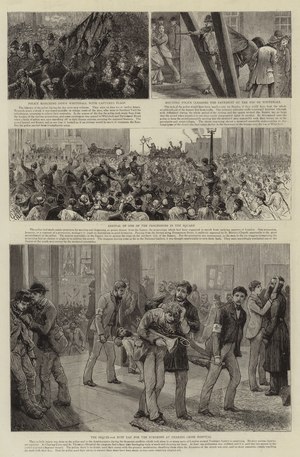 The Riot in Trafalgar Square (engraving)