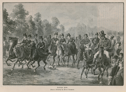 Rotten Row, Hyde Park, London (engraving)