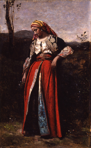 Portrait of Mlle Dobigny, 1865-70 (oil on wood)