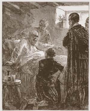 The Old Covenanter's Last Sermon, illustration from 'The History of Protestantism' by James Aitken Wylie (1808-1890), pub. 1878 (engraving)