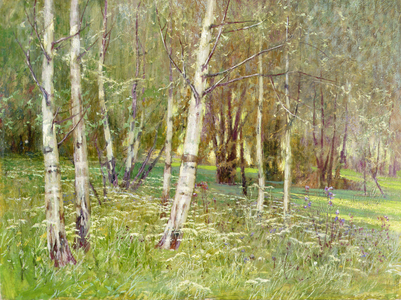 A Wooded Landscape, 1910 (oil on canvas)