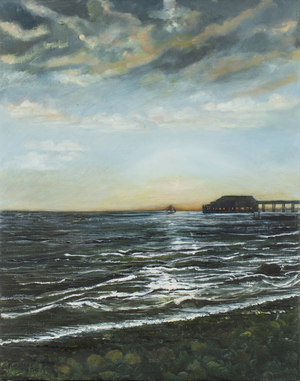 Brighton Pier: Sunset, 1996 (oil on canvas)