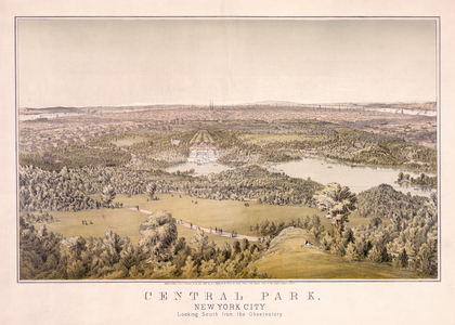Central Park in 1859, 1859 (colour litho)