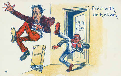 Fired with enthusiasm (colour litho)