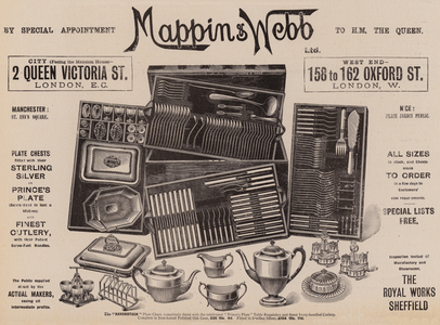 Advertisement, Mappin and Webb (engraving)