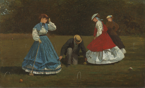 Croquet Scene, 1866 (oil on canvas)
