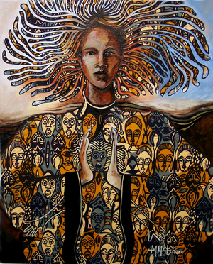 Recreate 1999 Marsha Hatcher (b.20th C. American) Acrylic