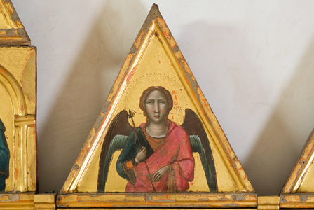 Angel, detail, c.1315-18 (tempera on board)