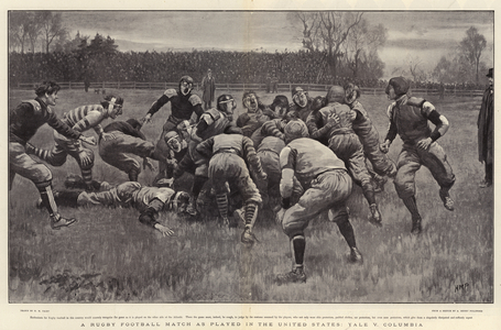 A Rugby Football Match as played in the United States, Yale v Columbia (litho)