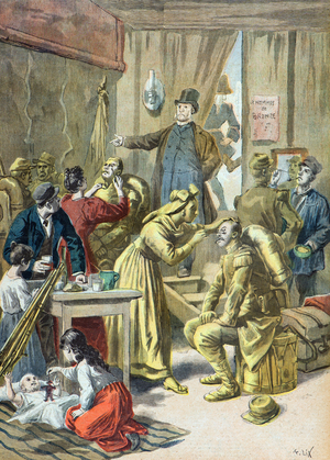 An attraction at the Paris gingerbread fair, 1894 (illustration)