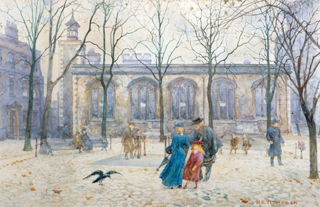 The Church Raven, Tower of London (watercolour)
