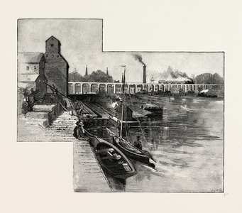 Railway Viaduct, Port Hope, Canada, Nineteenth Century Engraving