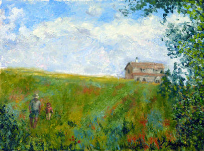 Father and Child, 2002 (oil on canvas)