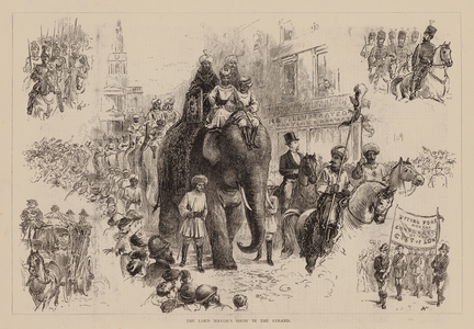 The Lord Mayor's Show in the Strand (engraving)