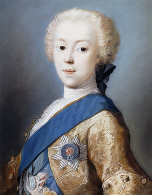 Portrait of Prince Charles Edward Stuart, bust-length, in profile to the left,  (pastel)