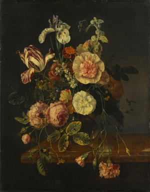 Still Life with Flowers, 1670 (oil on canvas)