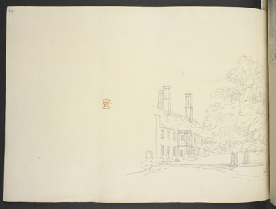 Add MS 36371 Partial View of Boughton House, Northamptonshire, c.1832 (pencil on paper)