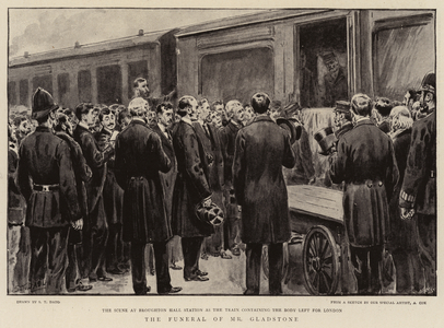 The Funeral of Mr Gladstone (litho)