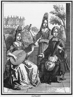 A Concert at Court, Viola da Gamba, c.1650