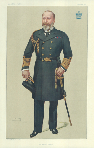 His Majesty King Edward VII (colour litho)