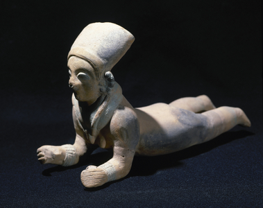 The Ancient Jama-Coaque Culture. Ecuador. 500 BC-500 AD "Chone type". Female figure.