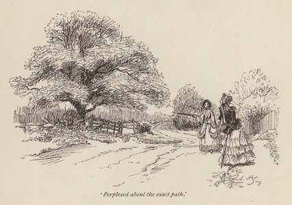 Illustration for Cranford by Mrs Gaskell (engraving)
