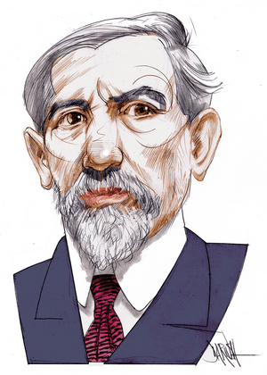 Charles Maurras  (digital coloured pencil drawing)