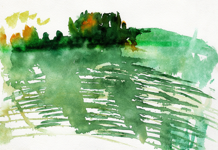Emerald Lake, 2013 (w/c on paper)