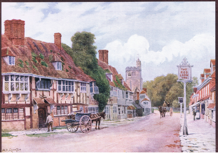 Biddenden, Kent, from The Cottages and the Village Life of Rural England published by Dent & Sons Limited, 1912 (colour litho)