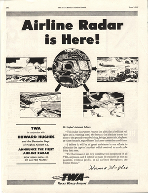 TWA Trans world Airline, 1940s (print)