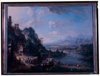 Rhine landscape, 1767 (oil on copper)