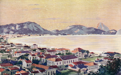 Copocabana and Leme (colour litho)