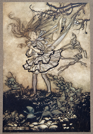 They will certainly mischief you .., from Peter Pan in Kensington Gardens by J M Barrie (1860 - 1937), pub. 1906 (colour litho)