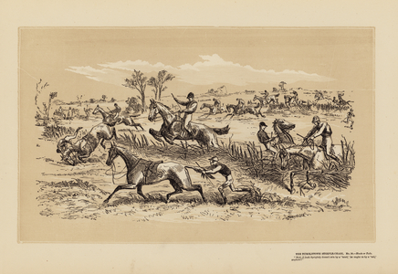 The Tumbletown Steeple-Chase, No 10, Heads or Tails (engraving)