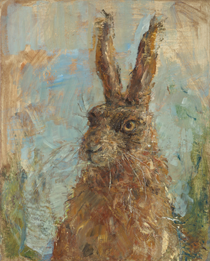 Portrait of a Hare, 2016 (Oil on Panel)